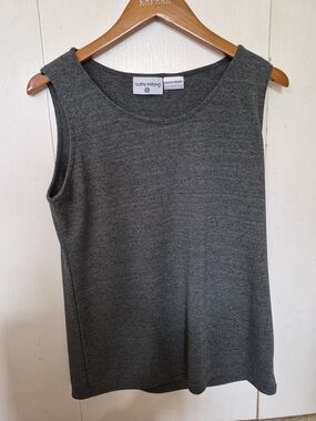 Kathy Ireland Sleeveless Tank Top Charcoal Gray Sz M